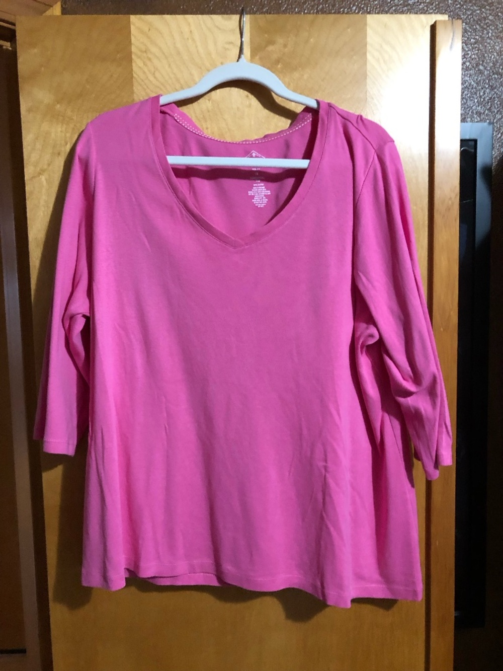 St. Johns Bay pink 3/4 sleeves tee shirt